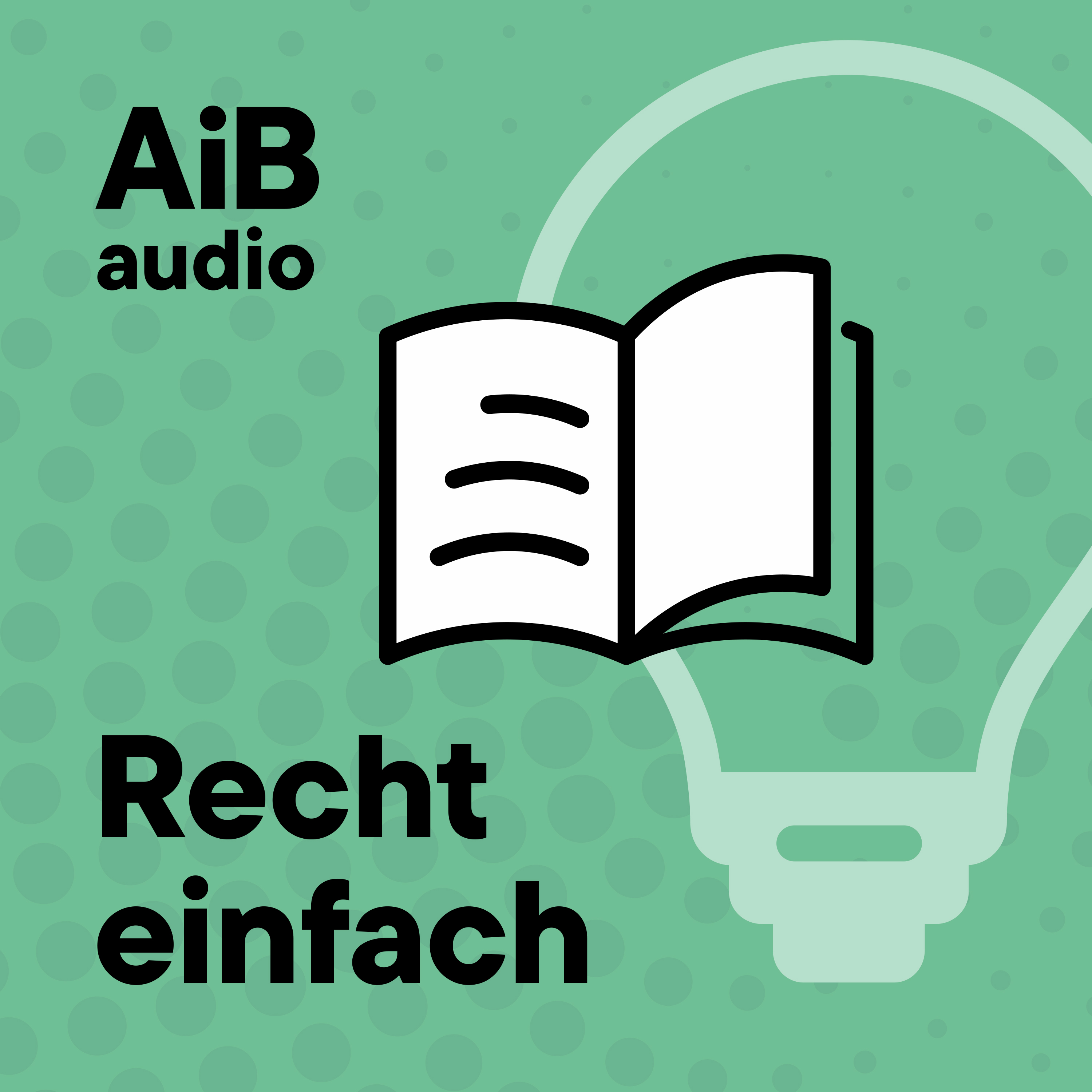 AiB Audio: Recht einfach Logo für den Podcast Recht einfach