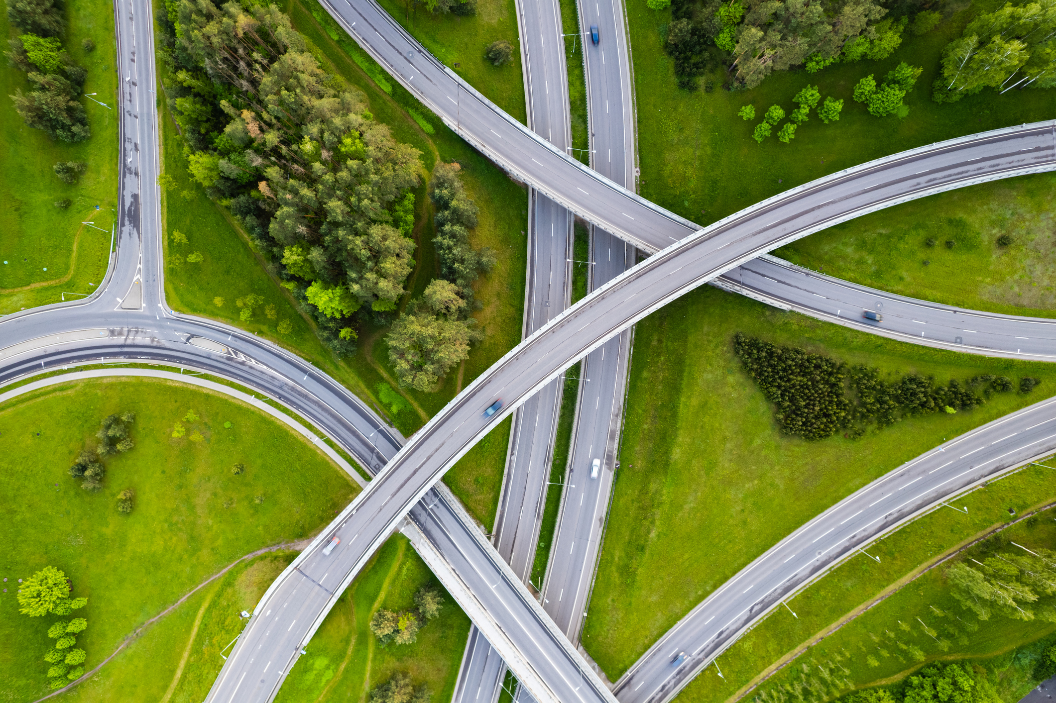 Autobahn Straßenkreuzung 